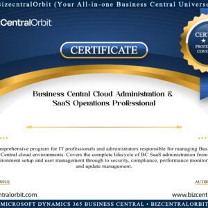 Business Central Cloud Administration & SaaS Operations Professional