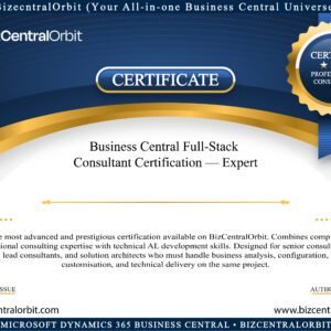 Business Central Full-Stack Consultant Certification — Expert