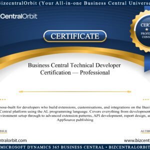 Business Central Technical Developer Certification — Professional